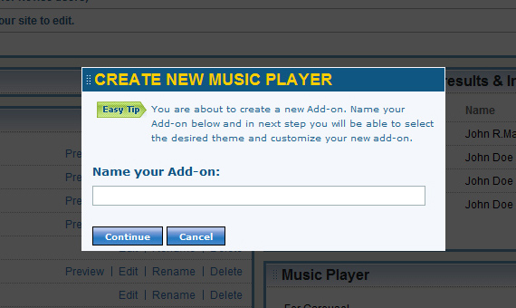 Create music players and organize them